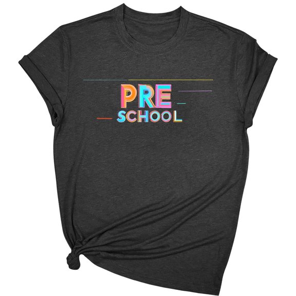 Funny Teacher T-Shirt for Women - Vintage Letter Print Graphic Tee | Educator Gifts & Back-to-School Staff Apparel 2025
