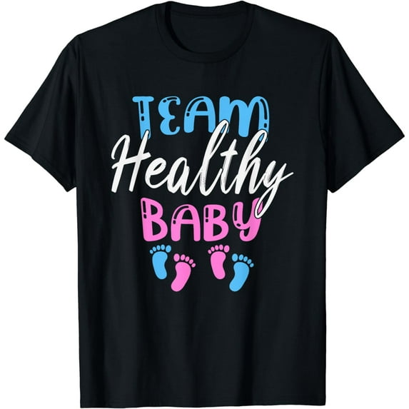 Funny Team Boy Girl Healthy Baby Shower Gender Reveal Party T-Shirt