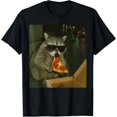 thumbnail image 1 of Funny Team Raccoon Eating Pizza Animal Meme Unisex T-Shirt, 1 of 6