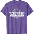thumbnail image 1 of Funny Tech Support ID10T Computer Joke Softstyle Unisex T-Shirt,Purple Heather Color,Size XL, 1 of 5