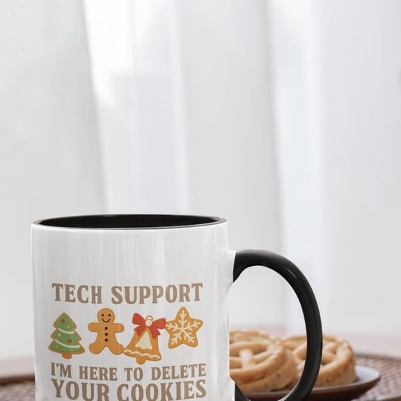 Funny Tech porH1Ristmas Mug Delete Your Cookies, IT Nerd Gift