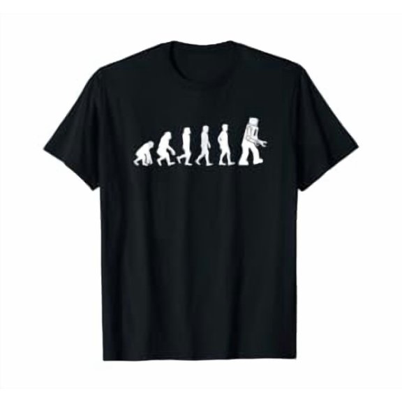 Funny Tees - Ape, Monkey, Man to Robot Evolution T-Shirt, Unisex T-Shirt