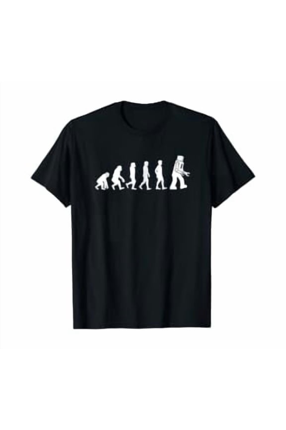 Funny Tees - Ape, Monkey, Man to Robot Evolution T-Shirt, Unisex T-Shirt