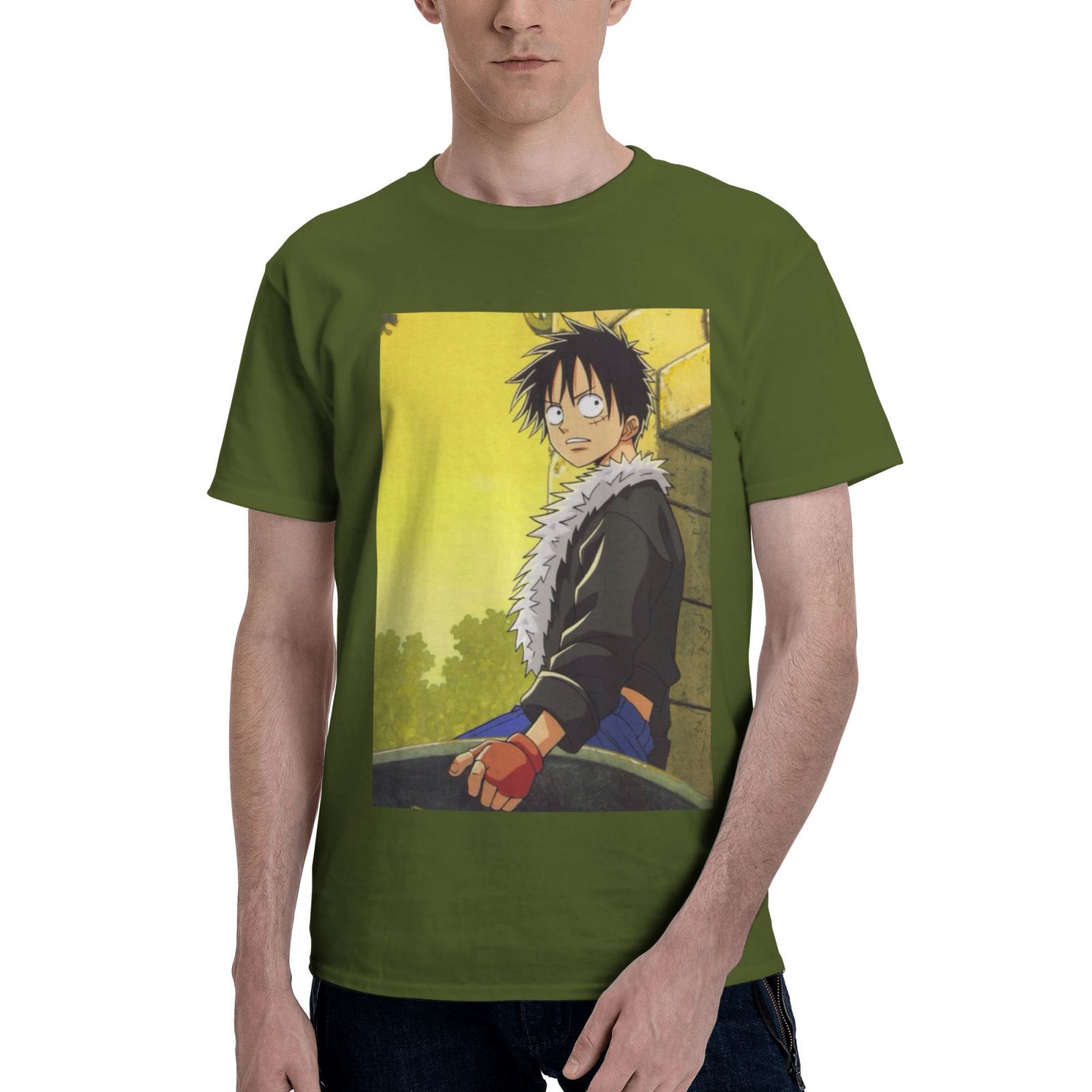 Funny Tees One Piece Animated Captain Luffy Custom Comfortable Loose ...