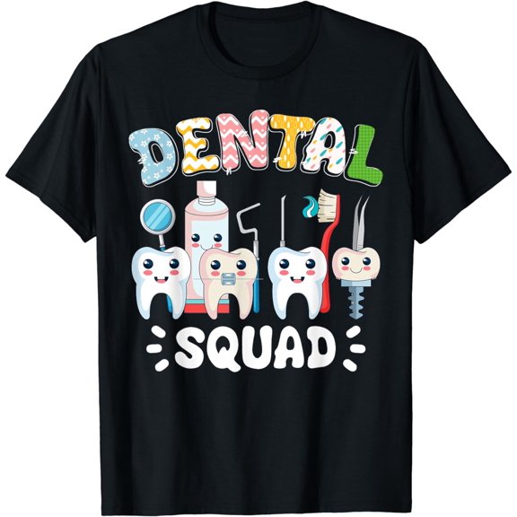 Funny Teeth Dental Squad Dentist Happy Easter Day Men Women T-Shirt