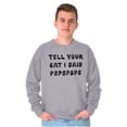 thumbnail image 1 of Funny Tell Your Cat I Said Psps Joke Unisex Plus Fleece Graphic Sweatshirt Brisco Brands 3X, 1 of 6