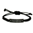 thumbnail image 1 of Funny Teller Black Rope Bracelet, I Can't Fix Stupid but I'm a Fairly Decent Teller, Sarcastic for Coworkers, Holiday, 1 of 1
