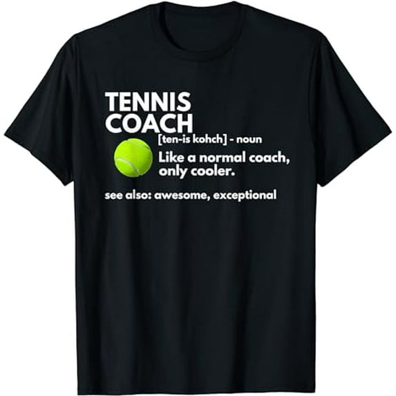 Funny Tennis Coach Definition Coaching Gift T-Shirt