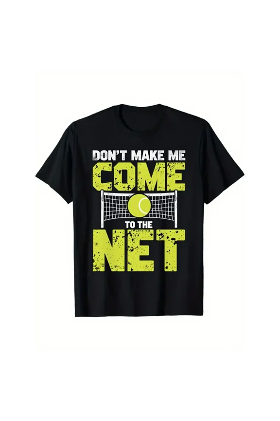Funny Tennis Quote T-Shirt for Men Graphic Print Lightweight Breathable Fabric