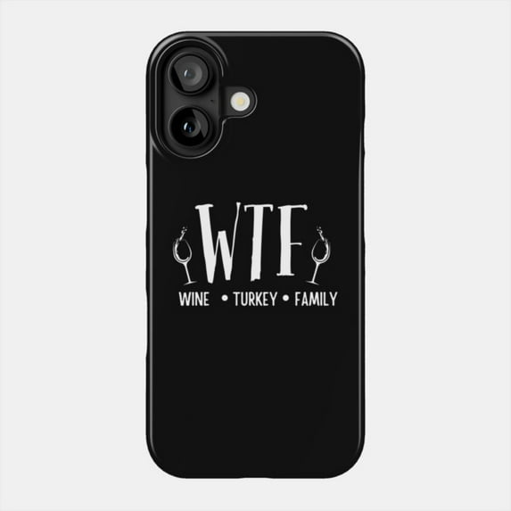 Funny Thanksgiving Cartoon Illustration Gobble Turkey Quote Phone Case for iPhone 11-17 Pro Max
