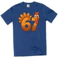 thumbnail image 1 of Funny Thanksgiving Dinner 67 College meme six seven Turkey Tee shirt (Small Navy Blue), 1 of 6