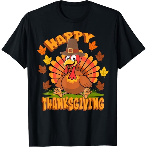 Funny Thanksgiving Happy Turkey Family Dinner T-Shirt