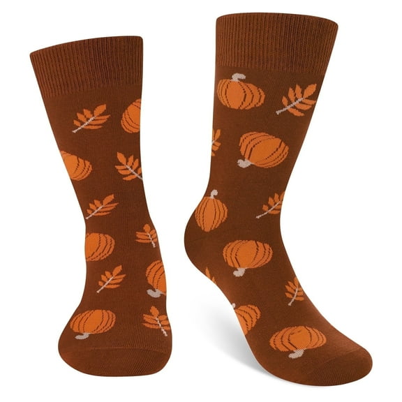 Funny Fall Pumpkin Socks for Men Women -Autumn Novelty Crazy Cute Cool Holiday Crew Socks -Fall Accessories Thanksgiving Birthday Christmas Holiday Fun Gift Ideas Stocking Stuffers