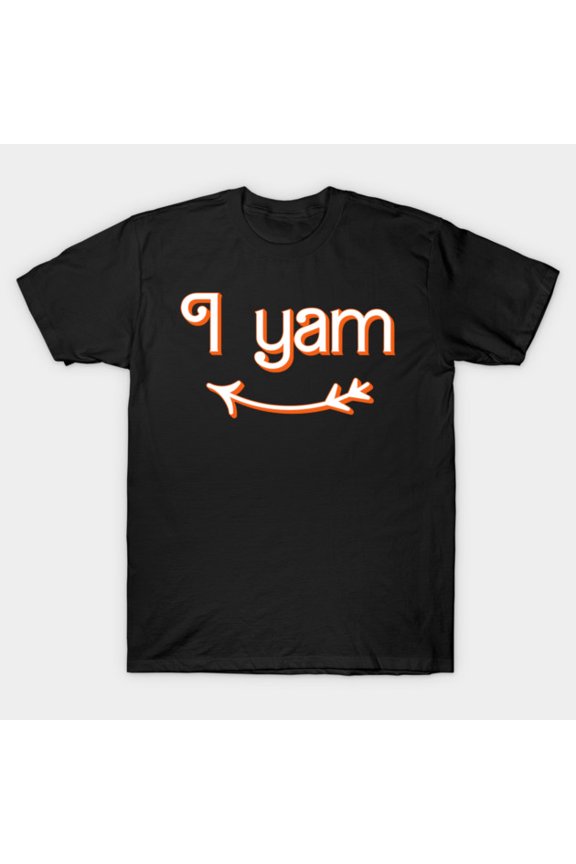 Funny Thanksgiving Matching Couple Sweet Potato I Yam Graphic Unisex T-Shirt for Casual Wear up to 5XL