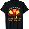 thumbnail image 1 of Funny Thanksgiving Pickleball Shirt- Stay Out of The Kitchen T-Shirt,Top Tees,Black, 1 of 4