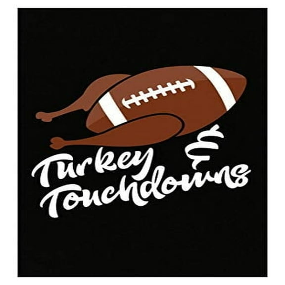 Thanksgiving Poster - Turkey Touchdowns Humor - Wall Decor for Football Lovers Gift