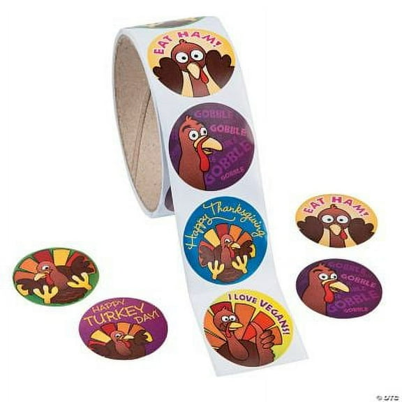 Funny Thanksgiving Roll Stickers - Stationery - 1 Piece