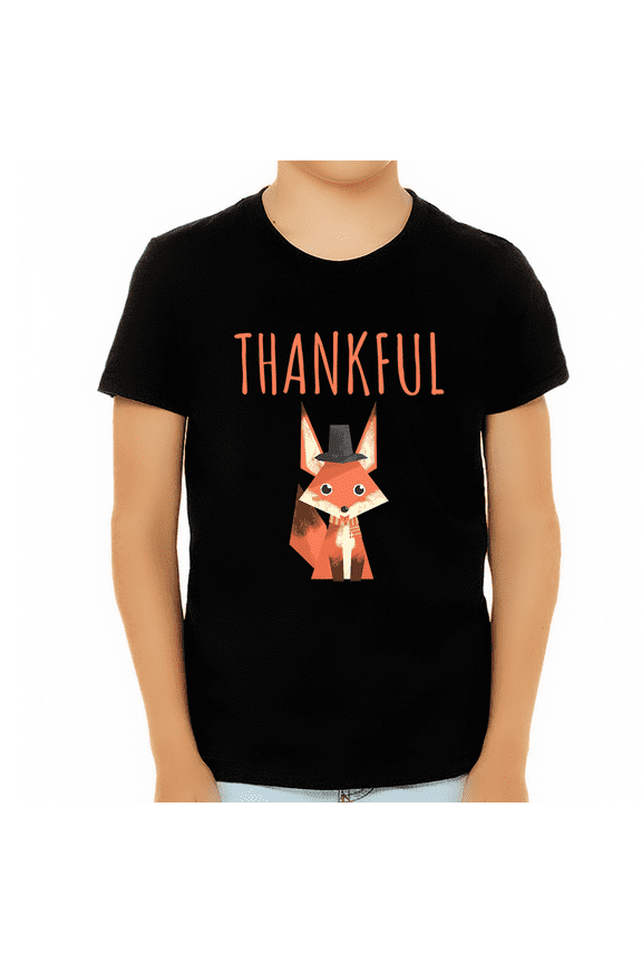 Funny Thanksgiving Shirts for Boys Thanksgiving Shirts for Kids Cute Fall Shirts for Kids Cute Fox Shirt