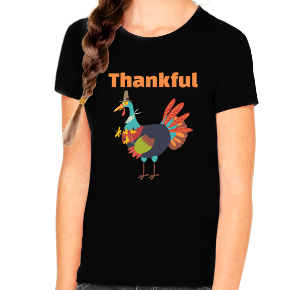 Funny Thanksgiving Shirts for Girls Fall Clothes for Kids Cute Fall Tops for Girls Cute Turkey Shirt for Kid
