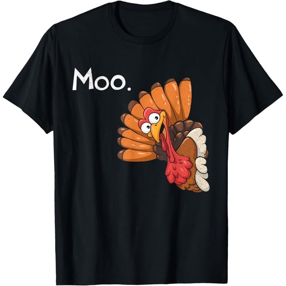 Funny Thanksgiving Turkey Moo I'm A Cow Men Women Kids T-Shirt