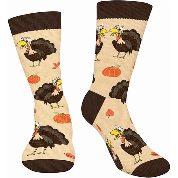 Funny Thanksgiving Turkey Socks for Men Women- Novelty Thanksgiving Animals Christmas Fall Gifts Stocking Stuffers