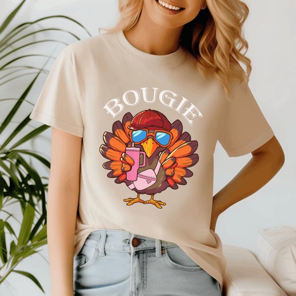 Funny Thanksgiving Turkey Trendy Bougie Fall Vibes Shirt, Thanksgiving Shirt,Turkey Tee, Holiday Gift, Happy Thanksgiving Tshirt, Turkey Day, Family Gobble ,Pumpkin Season
