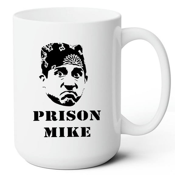 Mycheny Funny The Office Prison Mike Mug - Hilarious 15 oz Ceramic Coffee Mug for Fans, Coworkers, Friends
