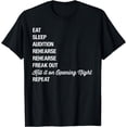 thumbnail image 1 of Funny Theater Geek Gift Musical Life Eat sleep theatre T-Shirt, 1 of 3