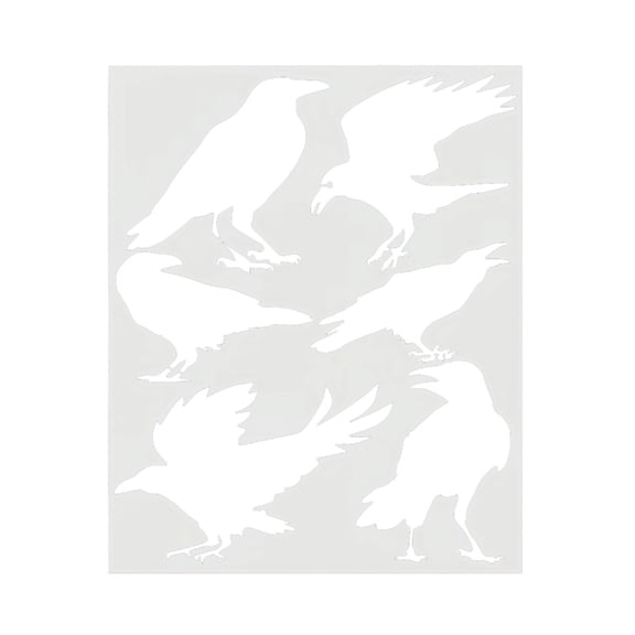 Funny Themed Reusing Stencil Detailed Ravens Bird Stencil Detailed Ravens Design Suitable For Various