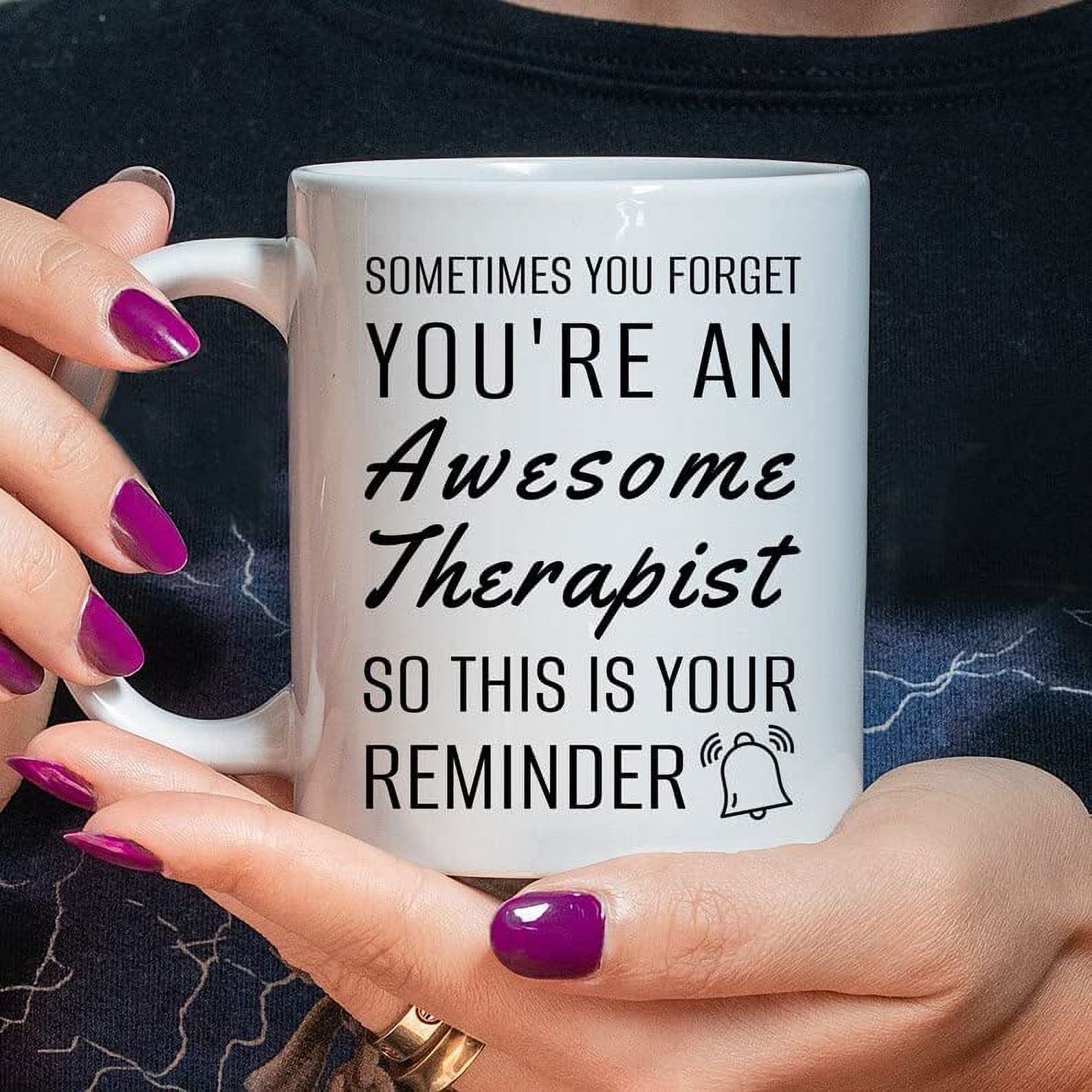 Therapy is Like Tea Two-toned Coffee Cup, SM Coffee Mug, Funny Therapy  Coffee Mug, Reheatable Coffee Mug, Gift for Someone in Therapy 