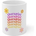 thumbnail image 1 of Funny Therapist Coffee Mug, Therapist purple Floral Mug Therapist Birthday Gifts Mug For Therapist, Therapist Appreciation Gift Funny Therapy Mug Thank You Gift for Men Women, 1 of 6