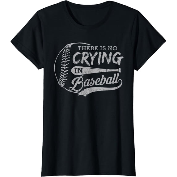 Funny There Is No Crying In Baseball Sports Funny Baseball T-Shirt