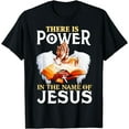 thumbnail image 1 of Funny There Is Power In The Name Of Jesus Cross T-Shirt, 1 of 4