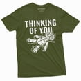 thumbnail image 1 of Funny Thinking Of You T-Shirt Halloween Creepy Voodoo Doll Horror Tee Shirt (Medium Military Green), 1 of 6