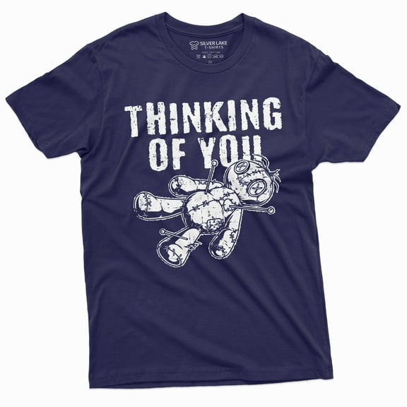 Funny Thinking Of You T-Shirt Halloween Creepy Voodoo Doll Horror Tee Shirt