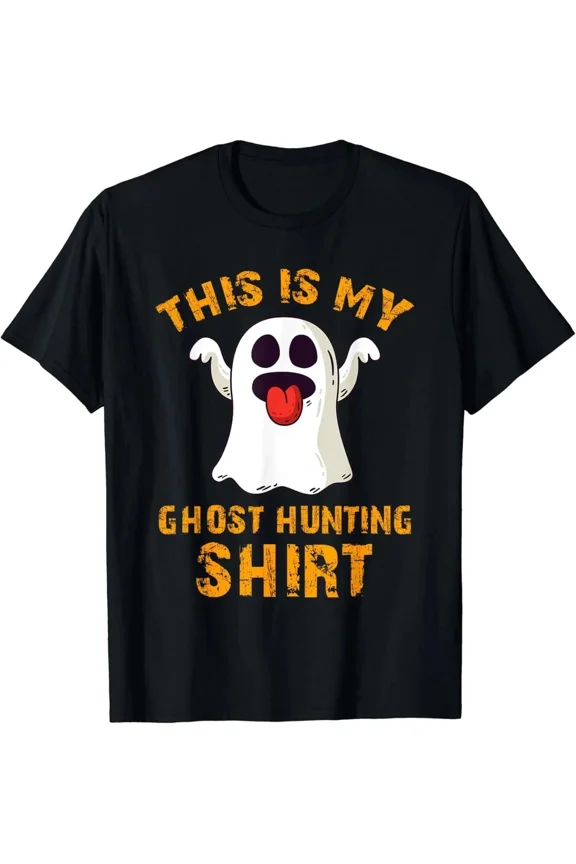 Funny This Is My Ghost Hunting Shirt Halloween Ghost Hunter Gift Unisex T-Shirt