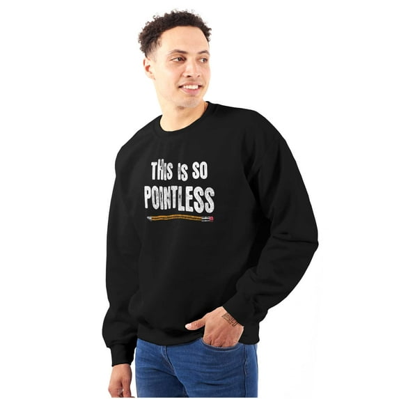 Funny This is so Pointless Joke Unisex Plus Fleece Graphic Sweatshirt Brisco Brands 2X