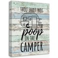 thumbnail image 1 of Funny Thou Shalt Not Poop in The Camper Canvas Wall Art Prints Artwork Signs Framed for Camper Decor RV Room Bathroom Trailer RV Decor, 11 X 14 inch, Campers Lover Gifts, Camper Canvas Wall Decor, 1 of 5
