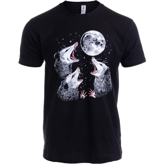 Funny Three Opossum Moon T-Shirt - Retro Animal Humor Tee for Men & Women