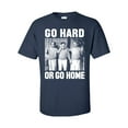 thumbnail image 1 of Funny Three Stooges Go Hard or Go Home Short Sleeve T-shirt-Navy-medium, 1 of 4