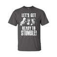 thumbnail image 1 of Funny Three Stooges Let's Get Ready To Stumble Short Sleeve T-shirt-Charcoal-large, 1 of 4