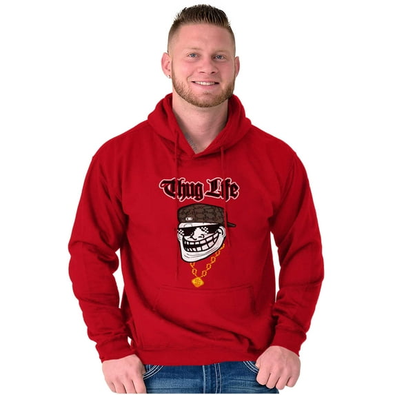 Funny Thug Life Troll Face Meme Hoodie Sweatshirt Women Men Brisco Brands X