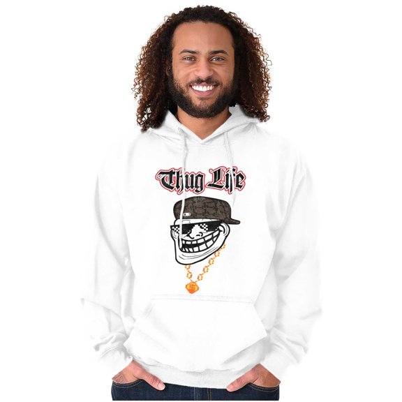 Funny Thug Life Troll Face Meme Unisex Plus Size Hoodie Brisco Brands 3X