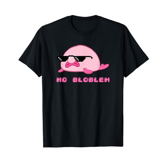 Funny Thug No Bloblem Pun Blobfish Deal With it T-Shirt