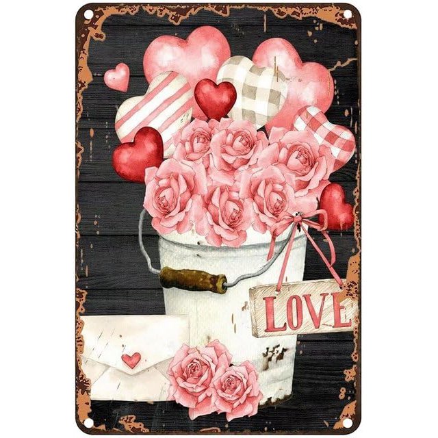 Funny Tin Sign He Love Bucket Cafe Bar Home Wall Art Decoration