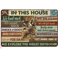 thumbnail image 1 of Funny Tin Signs Vintage Adult Hunting Duck Tin Sign Chic Art Wall Metal Decorations Funny Iron Plaque Signs Gift for Living Room Office 12x8 inch, 1 of 5