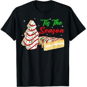 NOEOEWLK Funny Tis The Season Christmas Tree Cakes Debbie T-Shirt