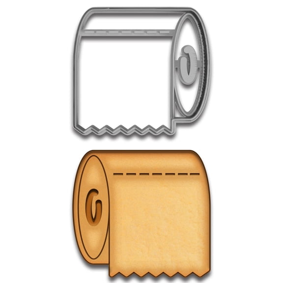 Funny Toilet Paper Cookie Cutter - 4x3.69 Inches, Hilarious Gag Gift for Bakers