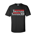 thumbnail image 1 of Funny Toilet Paper and Hand Sanitizer 2020 Election Short Sleeve T-shirt-Black-medium, 1 of 4