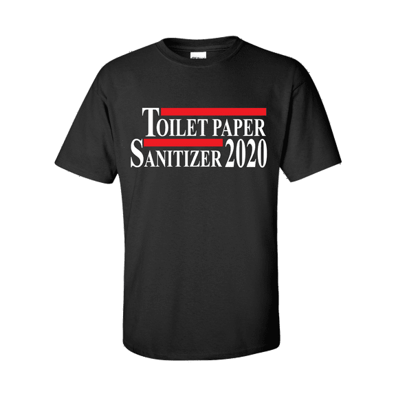 Funny Toilet Paper and Hand Sanitizer 2020 Election Short Sleeve T-shirt-Black-medium